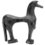 Bronze statue of a Hipparion (small horse)